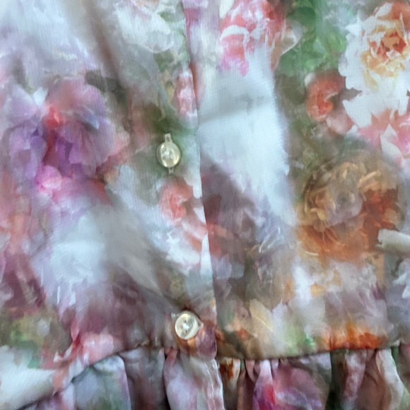 NWOT Wonder Nation 4T Girls Multicolor Floral Ruffle Short Sleeve Formal Dress - Picture 7 of 8